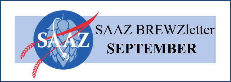 SAAZ September Brewzletter header image.